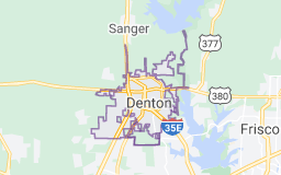 denton texas map